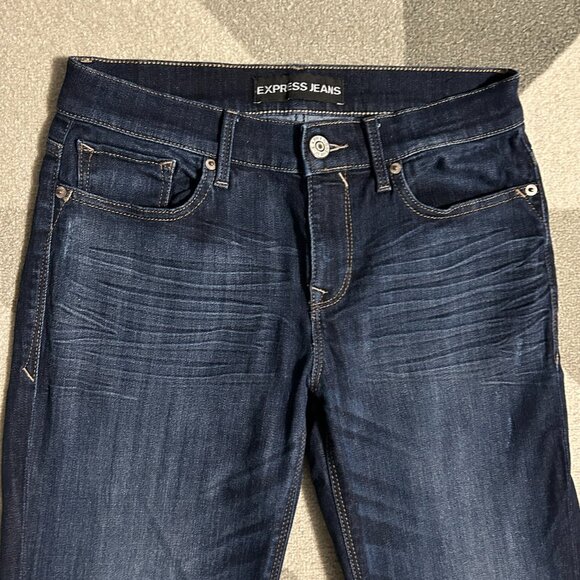 Express Mia Mid Rise Slim Flare Jeans Women's Size 6R - Picture 2 of 10